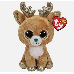 Rare Glitzy Reindeer TY Beanie Baby